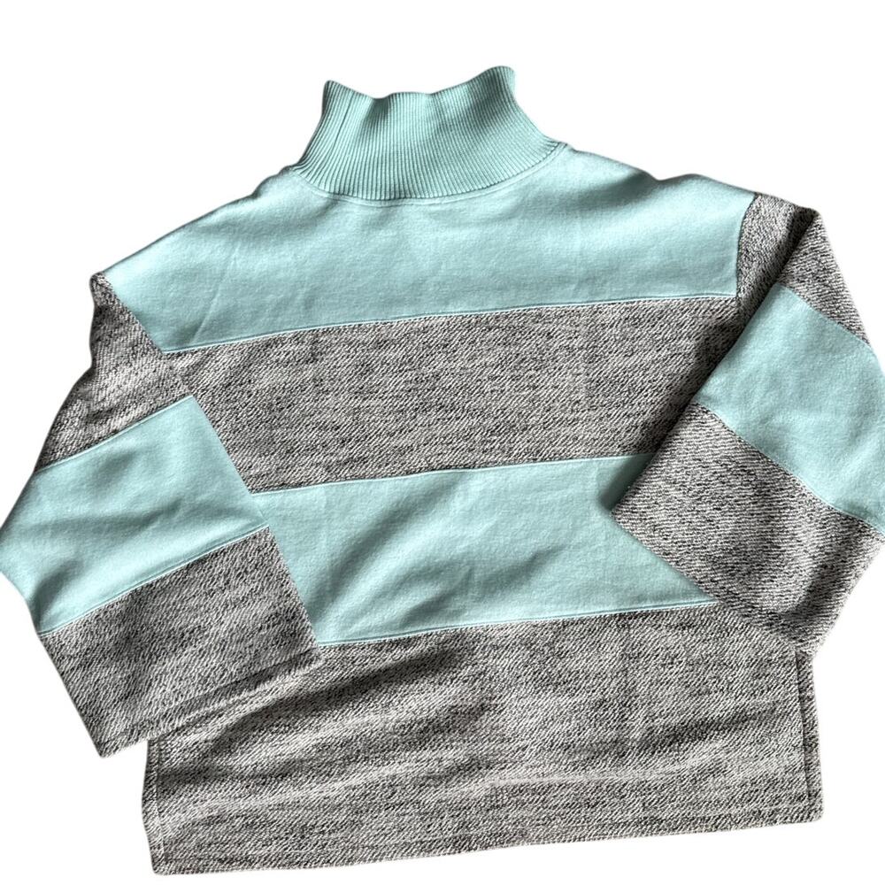 Daily Practice By Anthropologie Oversized Striped Sweater Mint Size Large - Picture 11 of 12